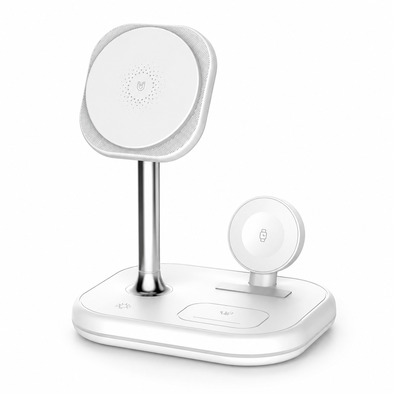 Premium iPhone MagSafe Wireless Charger 3 in 1 Magnetic Charging Station Fast Power Stand Watch Earbuds Type C Input Desktop Organizer Dock Holder