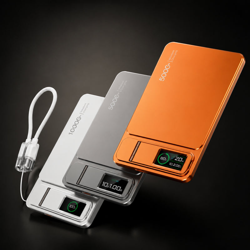 Premium iPhone Magnetic Power Bank 3 In 1 Wireless Charger 20W Fast Charging Portable Battery Digital Display Stand Watch Support Travel Ready