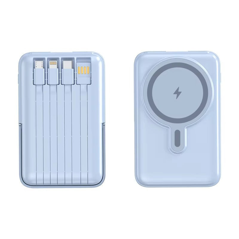 Premium iPhone Magnetic Wireless Power Bank 22.5W Fast Charging Portable Battery Built In Cable Stand 10000mAh PD External Battery Pack Charger
