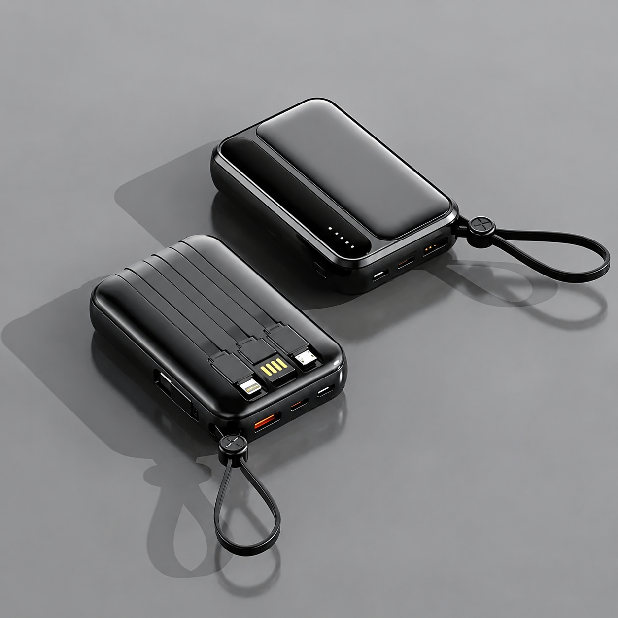 Premium iPhone Power Bank 120W Fast Charging Portable Battery Built In Cables Digital LED Display 50000mAh Multi Device Charger Backup Power Station
