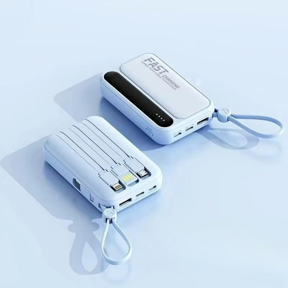 Premium iPhone Power Bank 120W Fast Charging Portable Battery Built In Cables Digital LED Display 50000mAh Multi Device Charger Backup Power Station