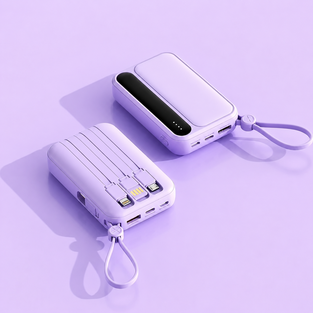 Premium iPhone Power Bank 120W Fast Charging Portable Battery Built In Cables Digital LED Display 50000mAh Multi Device Charger Backup Power Station