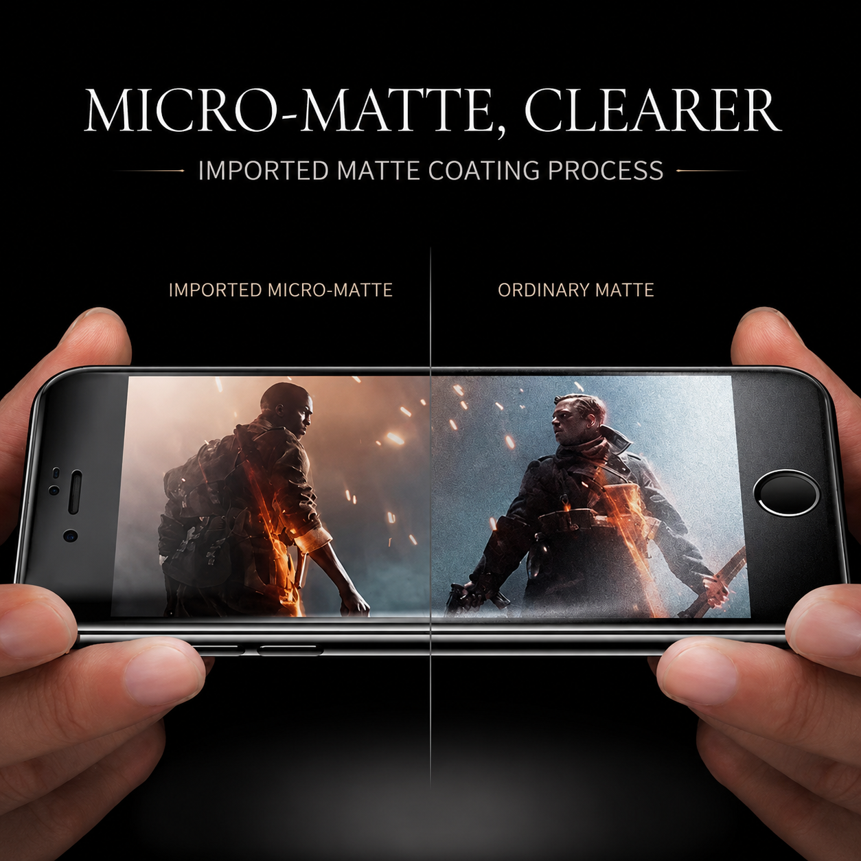 Premium iPhone Screen Protector Matte Ceramic Protective Film Anti Glare Soft Touch Anti Fingerprint Scratch Resistant Slim Design Shield Guard