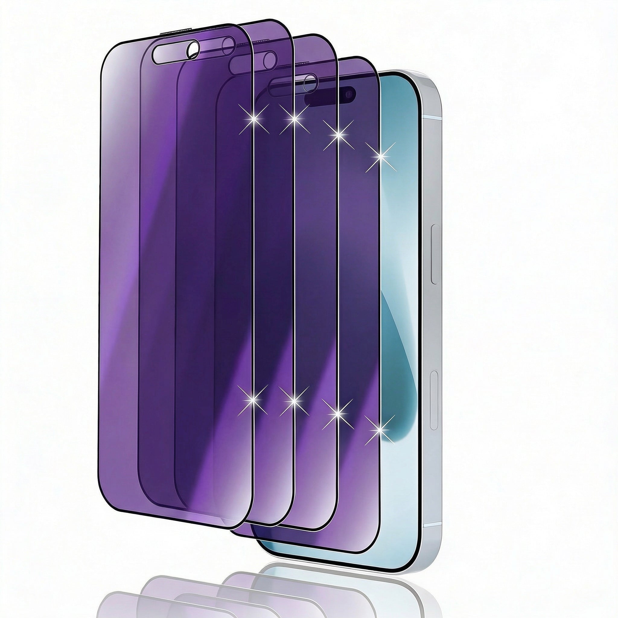 Premium iPhone Screen Protector Privacy Anti Spy Tempered Glass Full Coverage Anti Blue Light Scratch Resistant Protective Film Oleophobic Coating
