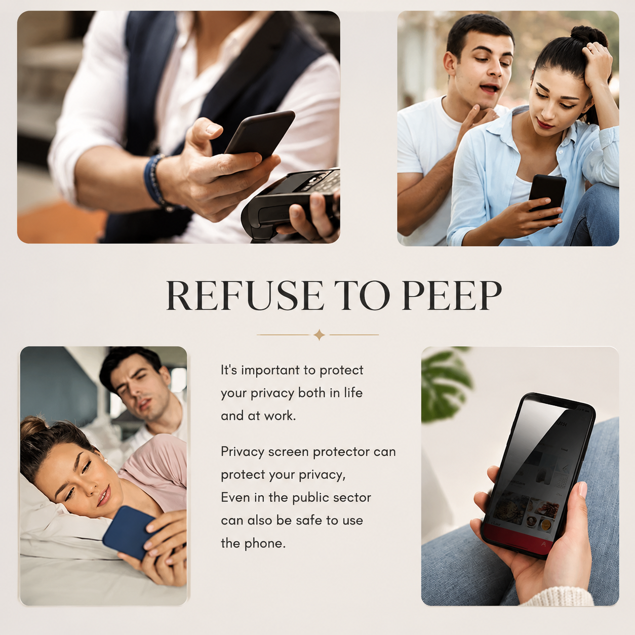 Premium iPhone Screen Protector Privacy Anti Spy Tempered Glass Full Coverage Anti Blue Light Scratch Resistant Protective Film Oleophobic Coating
