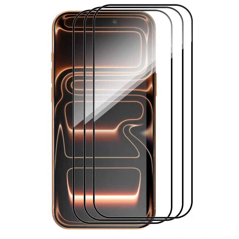 Premium iPhone Screen Protector Tempered Glass HD Clear Full Screen Coverage Anti Fingerprint Scratch Resistant Bubble Free Shatter Protection Ultra Thin Case Friendly