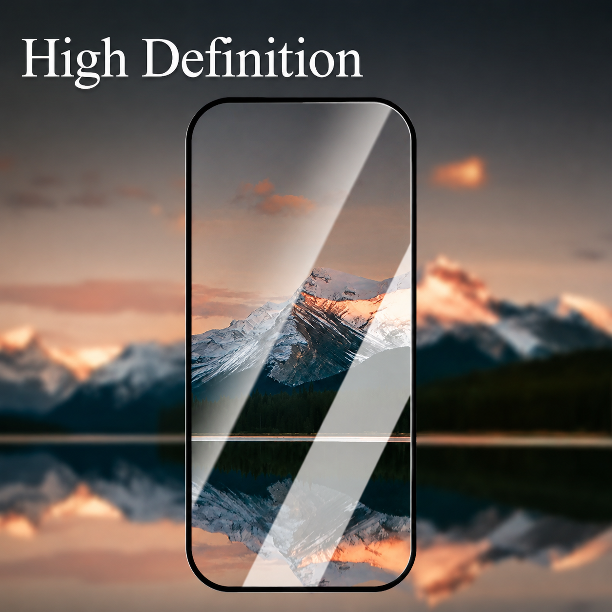 Premium iPhone Screen Protector Tempered Glass HD Clear Full Screen Coverage Anti Fingerprint Scratch Resistant Bubble Free Shatter Protection Ultra Thin Case Friendly