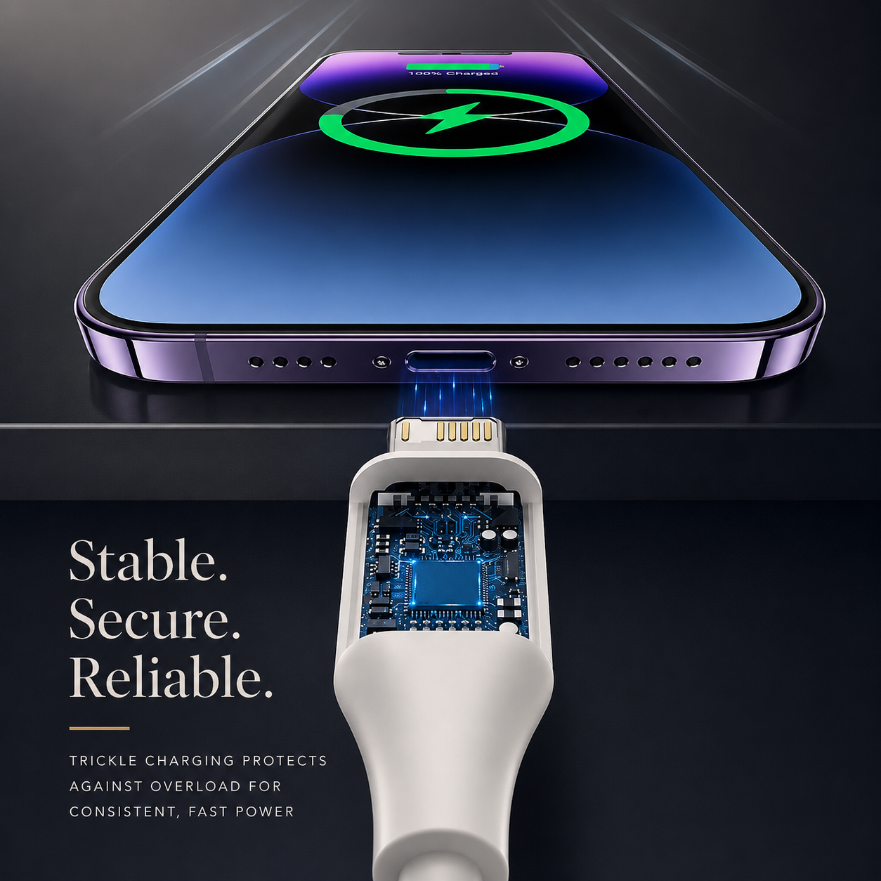Premium iPhone USB C Fast Charging Cable 35W PD Power Delivery Data Sync Cord Durable TPE TPU Construction Reliable Connector Flexible Secure Output