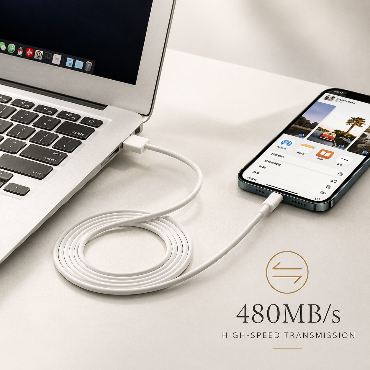 Premium iPhone USB C Fast Charging Cable 35W PD Power Delivery Data Sync Cord Durable TPE TPU Construction Reliable Connector Flexible Secure Output