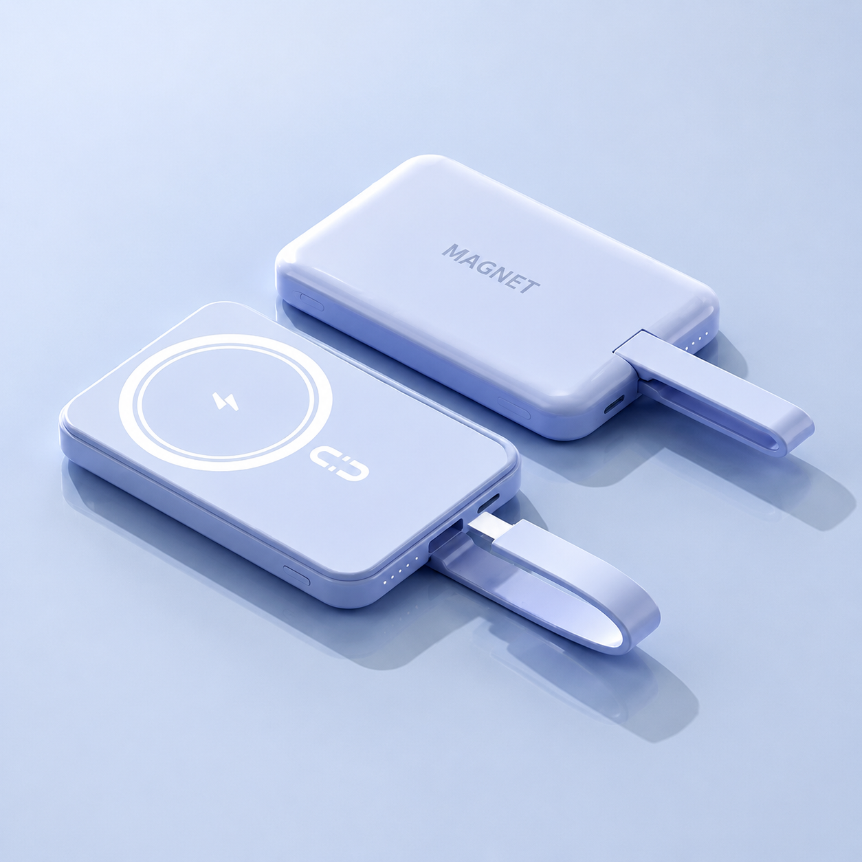 Premium iPhone Wireless Power Bank 23W Fast Charging Portable Battery LED Display Built In Cables Flashlight Hand Warmer Charger Emergency Utility