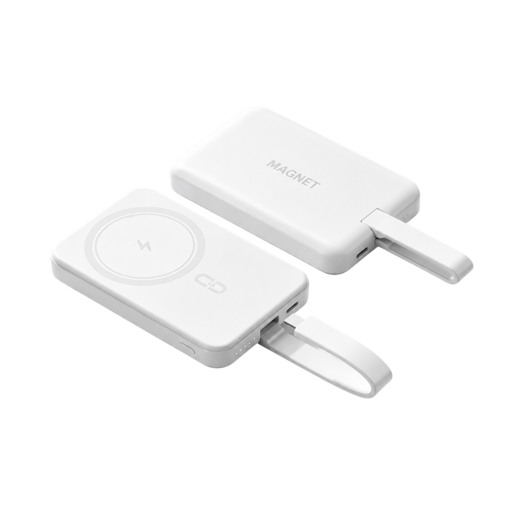 Premium iPhone Wireless Power Bank 23W Fast Charging Portable Battery LED Display Built In Cables Flashlight Hand Warmer Charger Emergency Utility